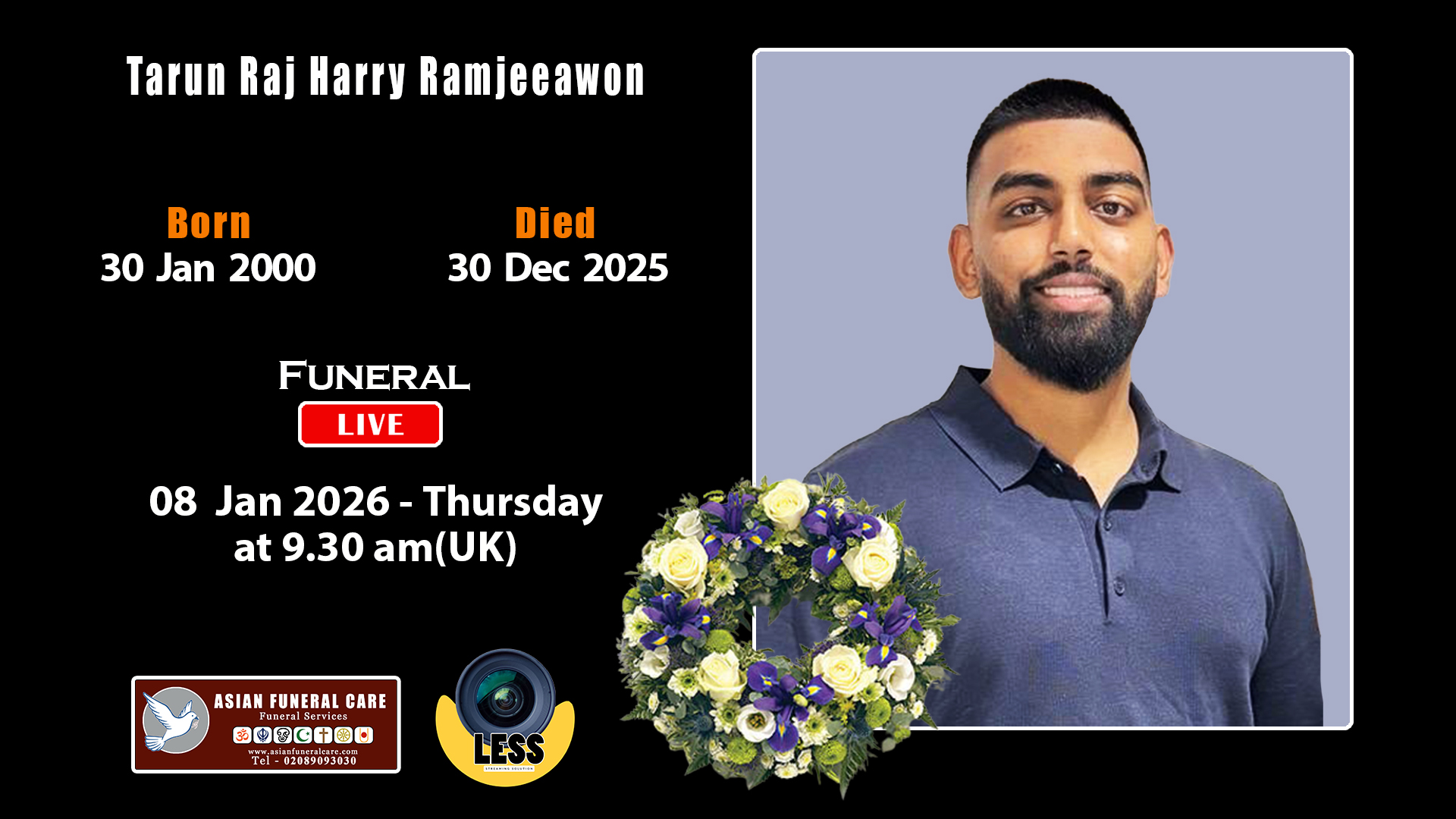 Funeral ceremony Live of Tarun Raj Harry Ramjeeawon